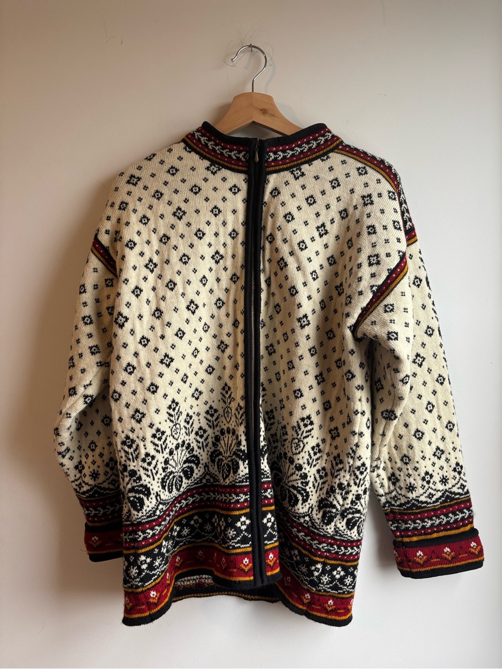 Dale of Norway Zip Up Wool Sweater